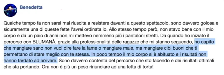 Testimonianza Benedetta